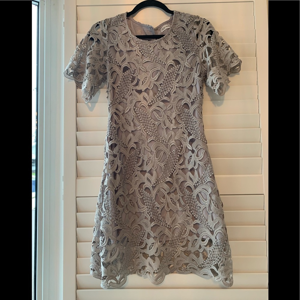 Elegant Lace Dress in Gray